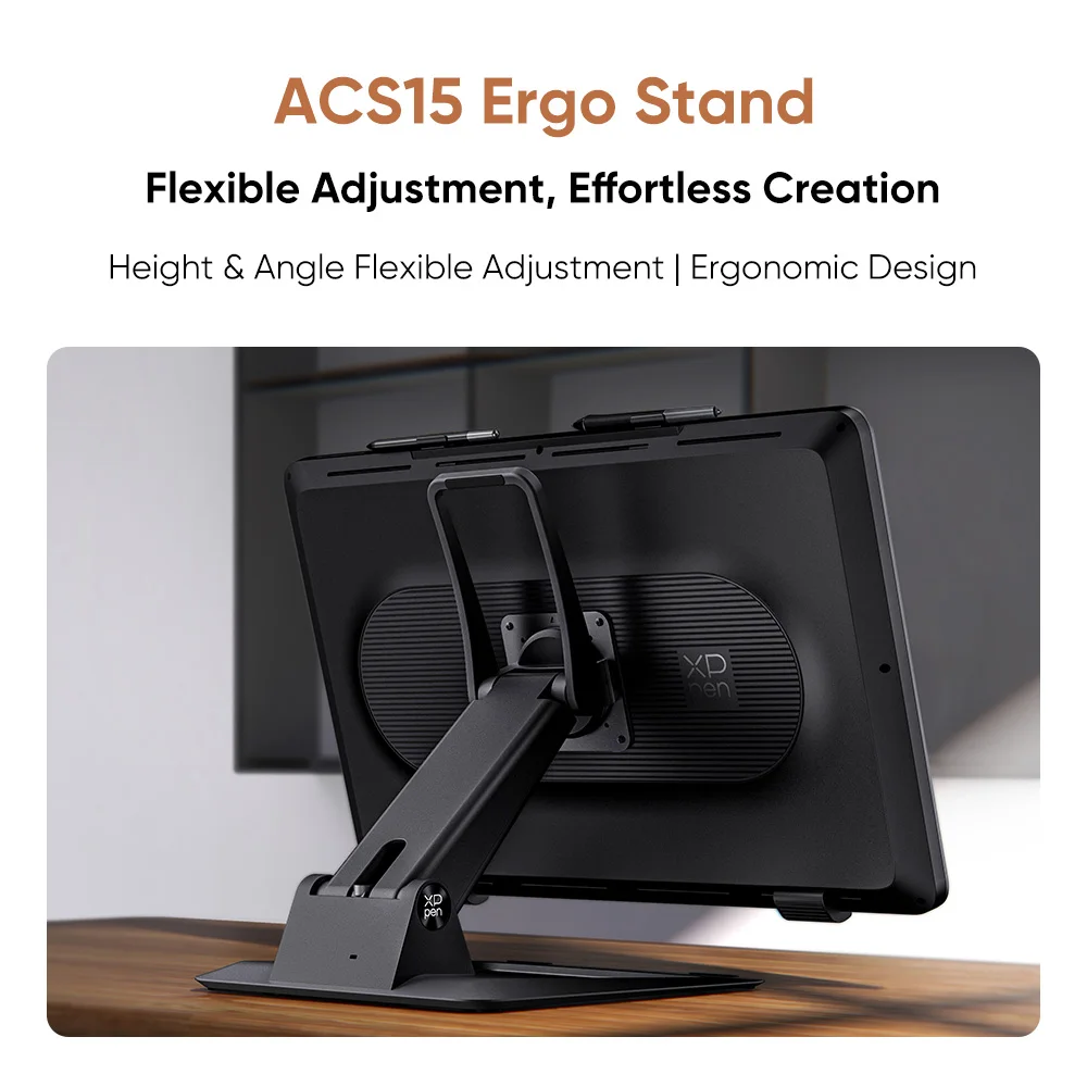 XPPen ACS15 Adjustable Stand Ergonomic Design 20-90 Degrees 14 Angle Adjustment VESA Mount 75x75 100x100 for 17-32 inch 2-10kg