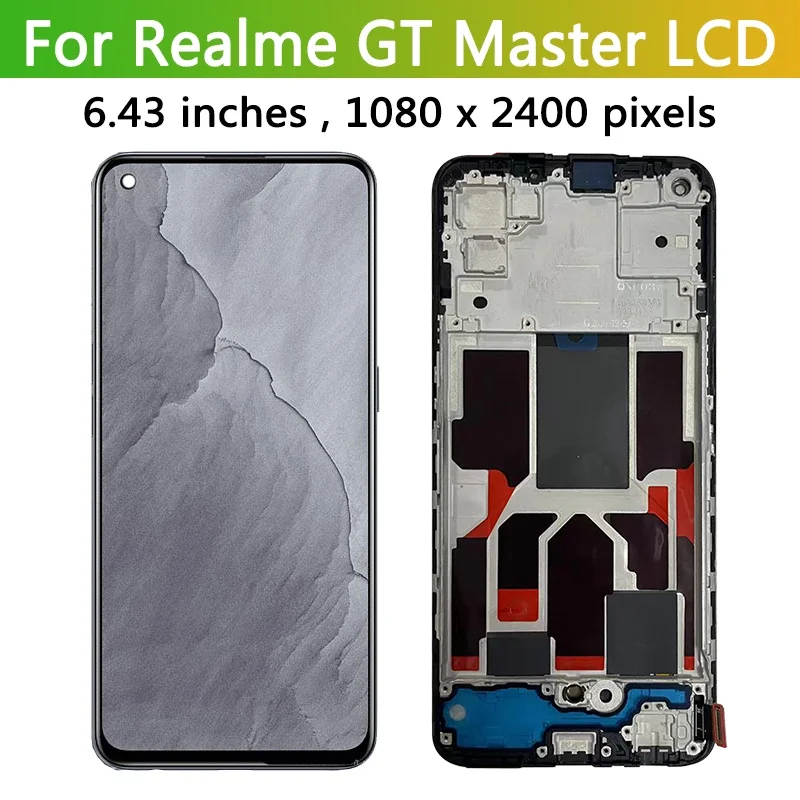 Super AMOLED do Oppo Realme GT Master Edition RMX3363, RMX3360 Ekran LCD Wyświetlacz Panel Dotykowy Digitizer Zespół — zdjęcie produktu 3