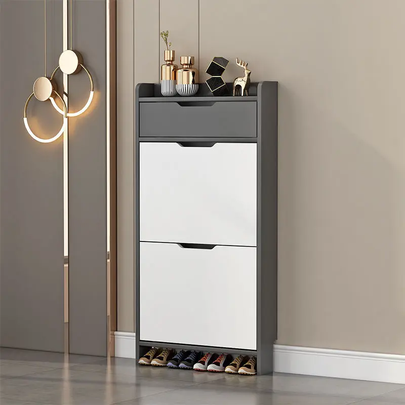 خزانة أحذية رفيعة للغاية مقاس 13 سم، شقة صغيرة ضيقة جدًا مع درج