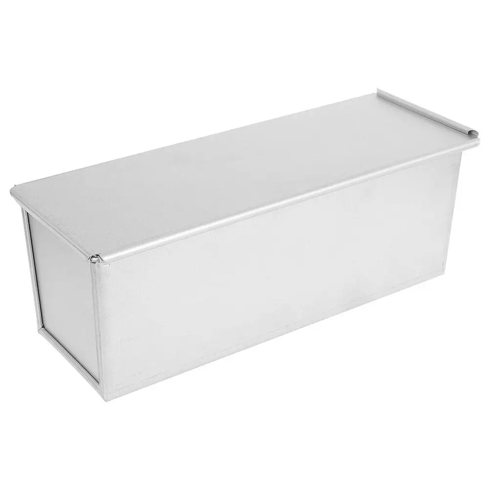 Large Capacity Aluminum Loaf Pan with Slide Cover Toast Mold Non-Stick Baking Pan for Family Gatherings Parties Oven Baking