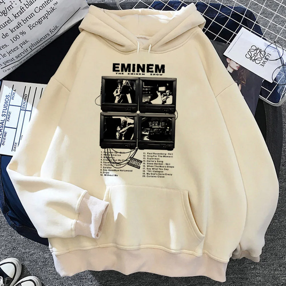 

Eminem hoodie streetwear kawaii soft fabric athleisure comic clothes for teens women pullover sweatshirts winter patterned