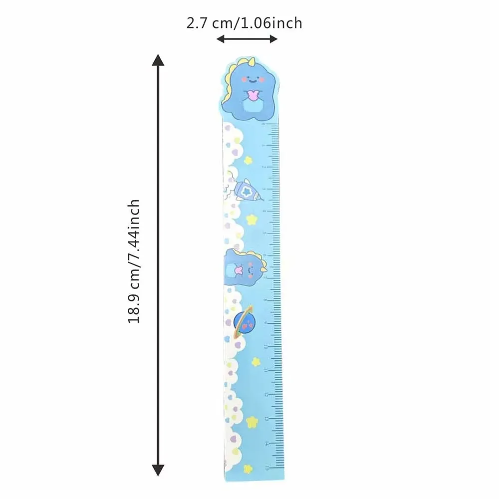 20 шт., мультяшная линейка, детские прямые линейки, канцелярские принадлежности, школьные милые канцелярские принадлежности, школьные инструменты для рисования