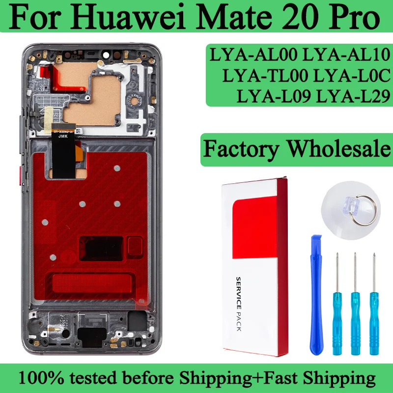 LYA-L09 LYA-L29 AL00 AL10 TL00 L0C Premium Lcd For Huawei Mate 20 Pro Display Touch Screen Digitizer Panel Assembly With Frame