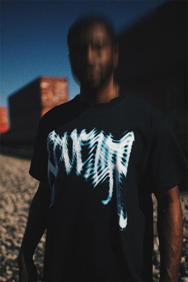 New Reve 2026 Nge Summer Phantom Letter Print T-shirt High Street Fashion Brand Loose Men and Women Cotton Short Sleeve T-shirt