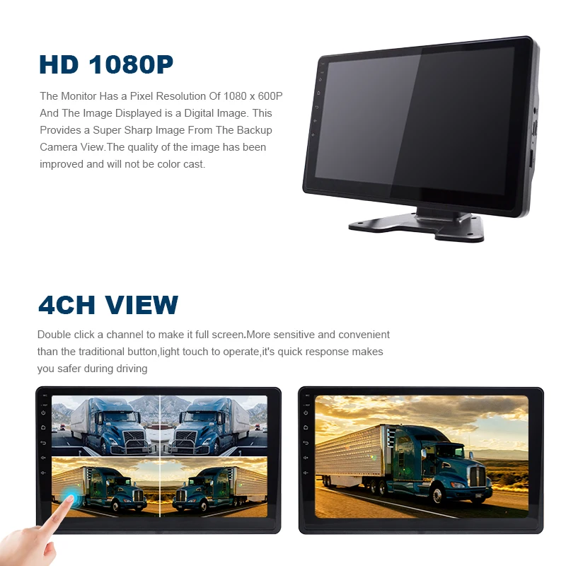 Factory Customized 4channels HD Android OS 4G Online Monitoring GPS Navigation With MP5 Entertain For Vehicle