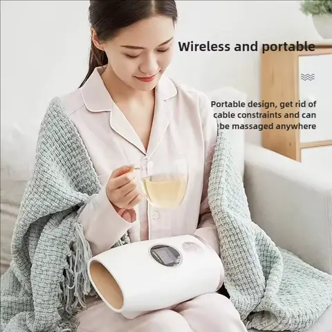 열 압축 손목 터널 손목 손가락 마사지 기계가있는 손 마사지기 반죽 롤러 전기 휴대용 진동 장갑