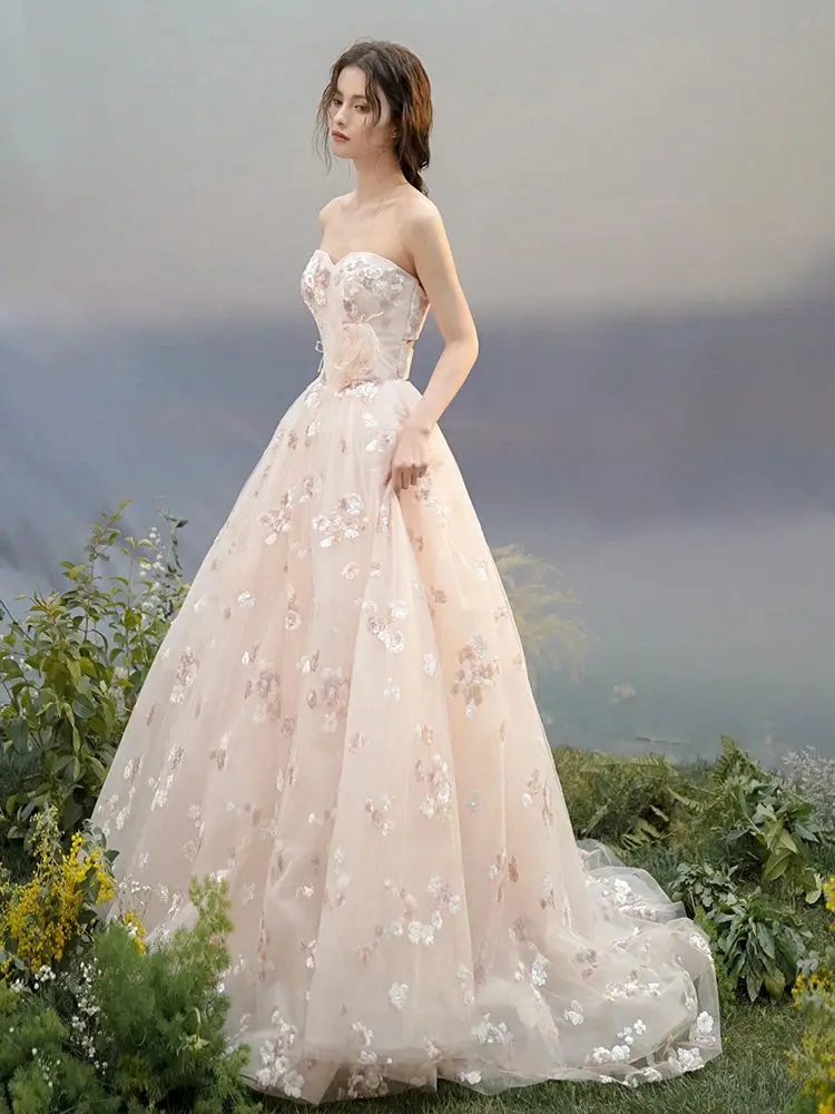 

Ele Princ Sle Evening Gown for Women New 2024 Spring Host Birthday Adult Ceremony Engagement Wine Serving Dr