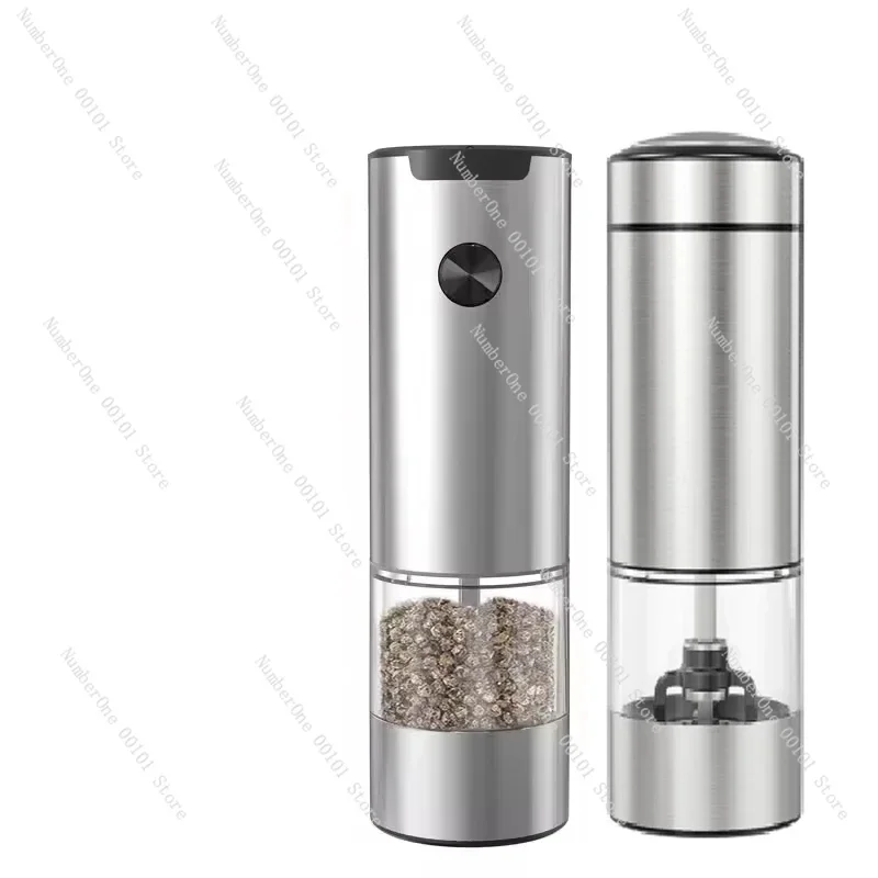 Electric Automatic Salt And Pepper With Led Light Set Spice Mill Adjustable Spices Grinder Kitchen Tools