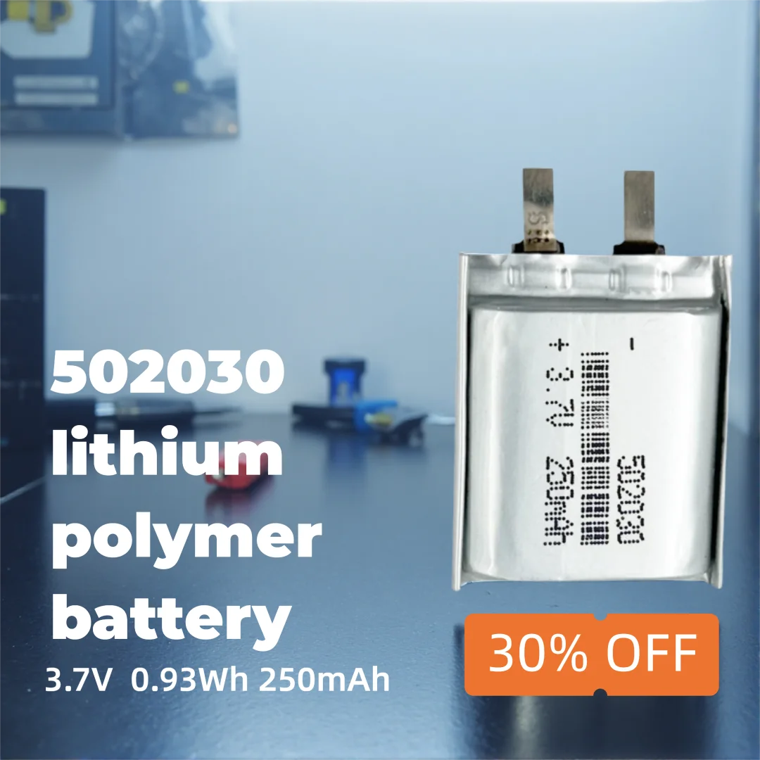 502030 3.7V 250mAh Li-ion Polymer Battery Durable Rechargeable Cell for Wearables, Portable Electronics, DIY Projects