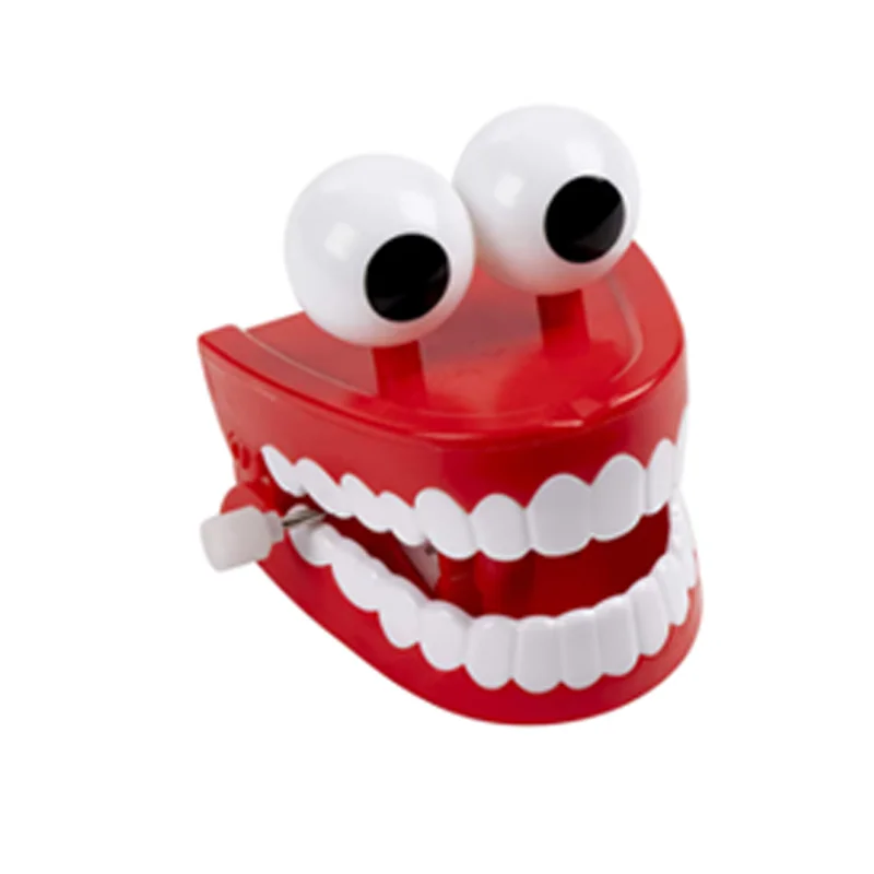 Dental Toys Novelty Dentures Clockwork Fun Toy Teeth Clockwork Beating On The Chain Toys Dentistry Children Gifts