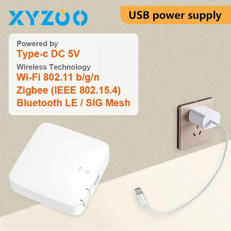 Multi-Mode Smart Gateway ZigBee3.0 WiFi Bluetooth Mesh Hub Control Automation Device With Tuya Smart App Voice via Alexa Google