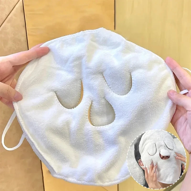 1-4Pcs Cotton Hot Compress Towel Wet Compress Steamed Face Towel Skin Care Mask Opens Skin Pore Clean Hot Compress Moisturizing