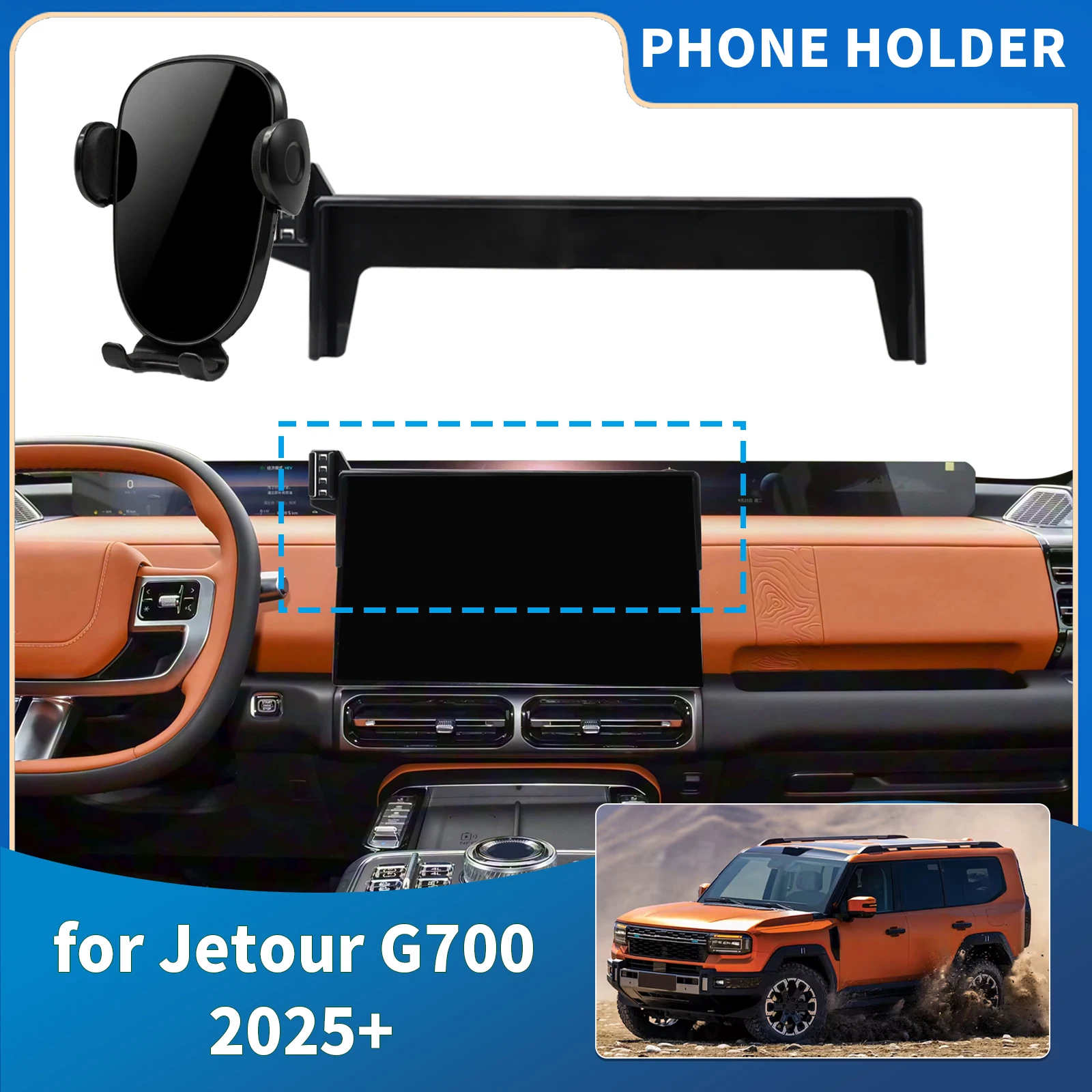Suporte Integrado para Celular Jetour G700 2025 2026 2027 - Acessório Automotivo