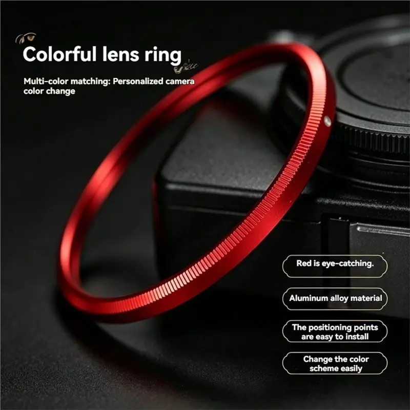 B50B-Metal Lens Ring For RICOH GR4 Decorate Ring Cap Adapter Dustproof Lens Protector Camera Accessory