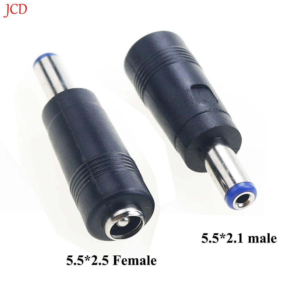 1 Stück Steckverbinder für DC-Netzteil, Stecker, Konvertierungskopf, Buchse, 5,5 x 2,5/2,1 mm, weiblich, auf Stecker, 5,5 x 2,1/2,5 m