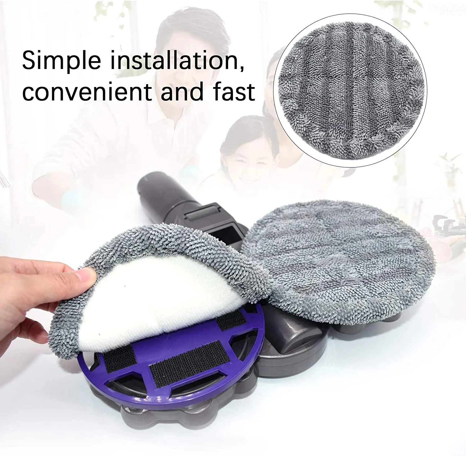Mop Cloth For Dyson V6 V7 V8 V10 V11 V12 V15 Wet Dry Electric Mop Head Brush Mopping Pad Vacuum Cleaner Parts view 5