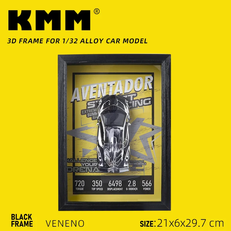 1:32 سبيكة معدنية سيارة رياضية نموذج إطار الصورة نسخة ثلاثية الأبعاد سباق السيارات مركبة معلقة اللوحة جمع لعبة أطفال هدية الديكور