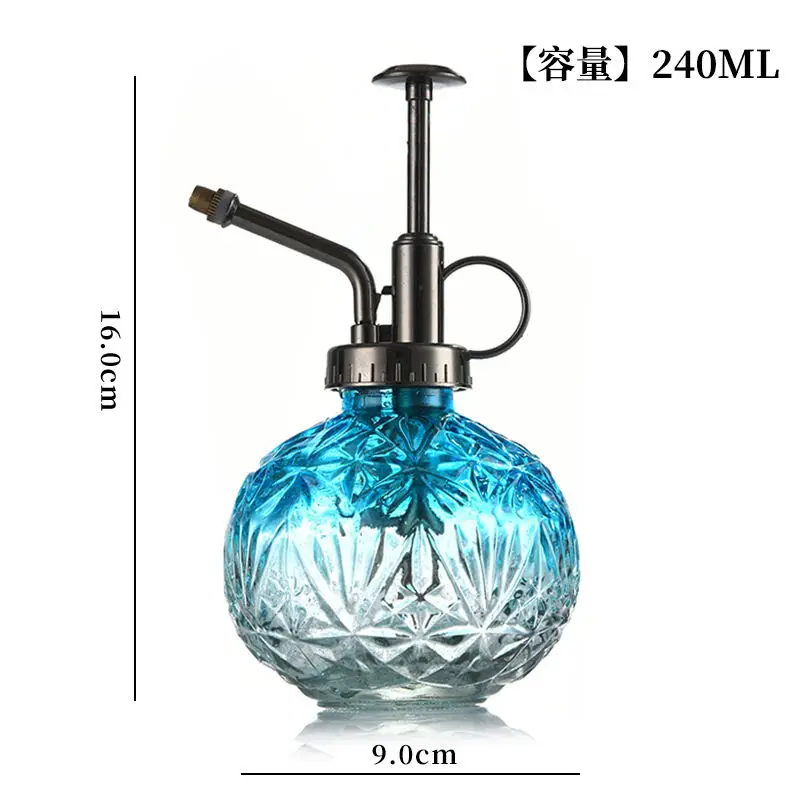 Relief Snowflake Glass Watering Can Gardening Household Sprinkler Sprayer Watering Watering Can Bathroom Decoration Ornaments