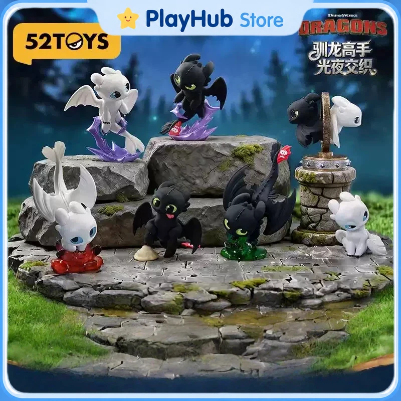 Genuine 52TOYS Toothless Blind Box Light‑Night Interwoven Series Collectible Art Toy Figure Decorative Ornament Holiday Gift
