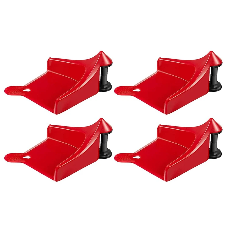 4Piece Car Hose Guide, Tire Hose Roller Tire Hose Guide  Car Tires Plastic Wash Tool For Car Washing, Red