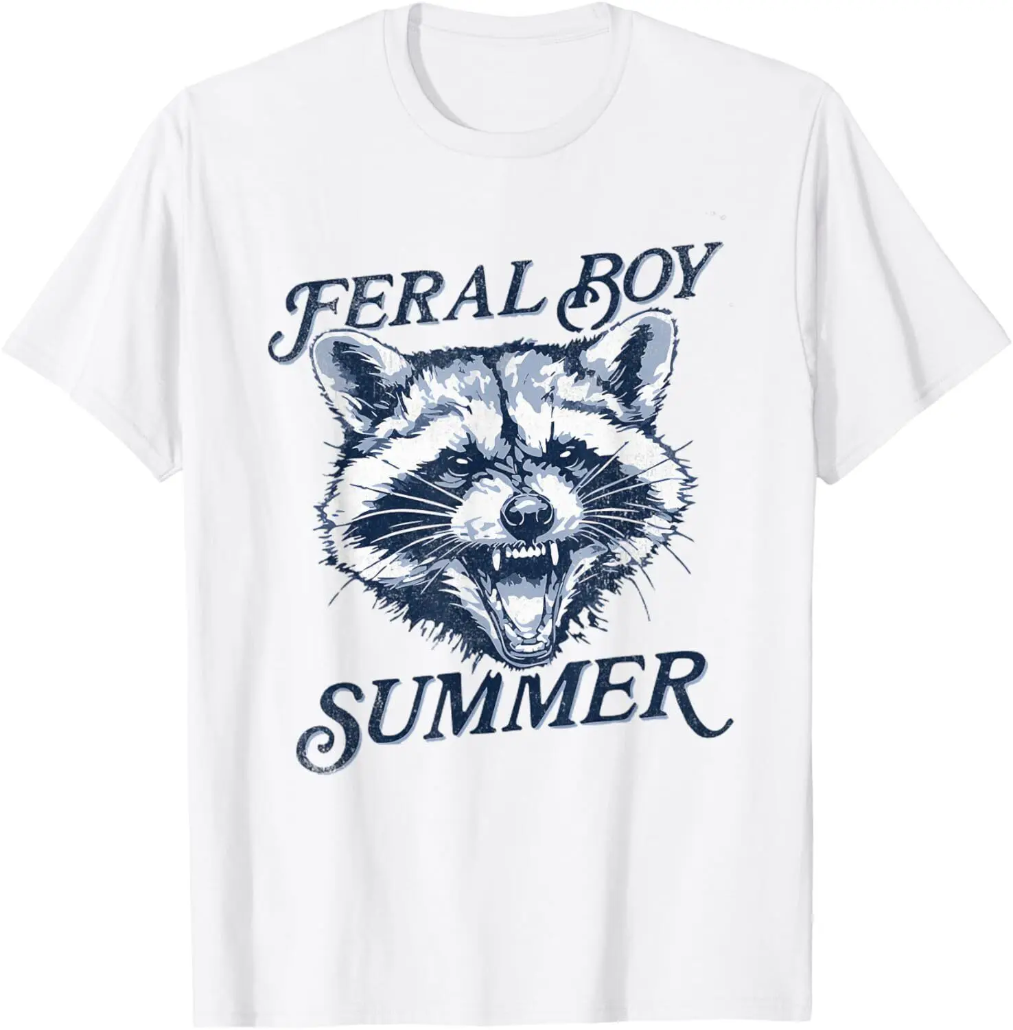 Feral Boy Summer Funny Raccoon Meme Trash Panda Raccoon T-Shirt