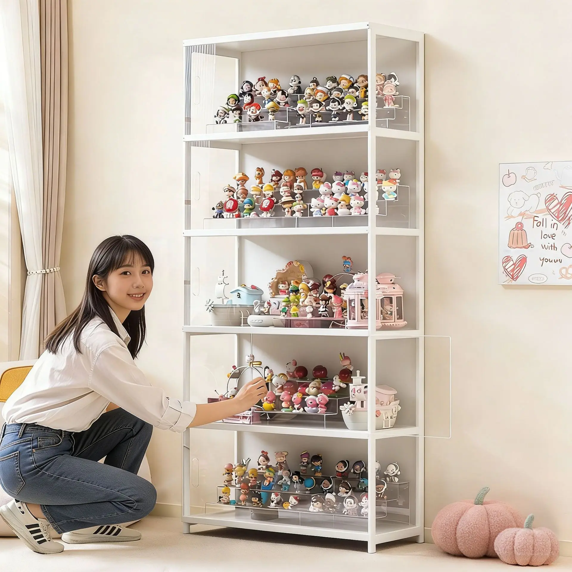 

High definition transparent acrylic figurine display cabinet, model toy storage cabinet, multi-layer dust-proof display cabinet