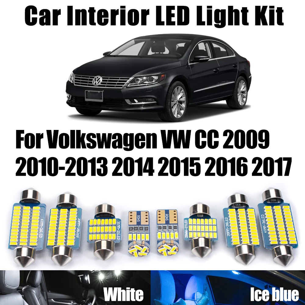 

Светодиодный комплект внутреннего зеркала с картой и куполом для Volkswagen VW CC 2009 2010 2011 2012 2013 2014 2015 2016 2017 Canbus без ошибок