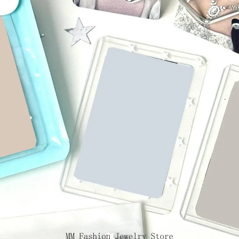 Clear Card Protector Star And Round Dot Pattern Thick Photocard Sleeve D0UB