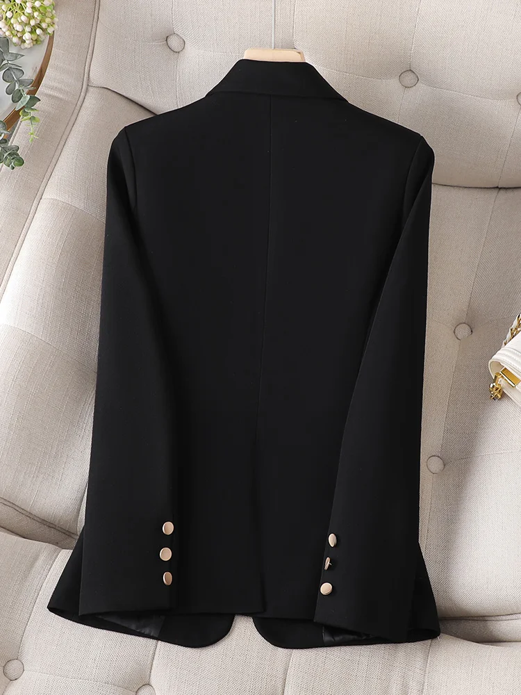 Blazer da donna alla moda giacca formale da donna Beige nero caffè manica lunga bottone singolo abbigliamento da lavoro femminile cappotto sottile