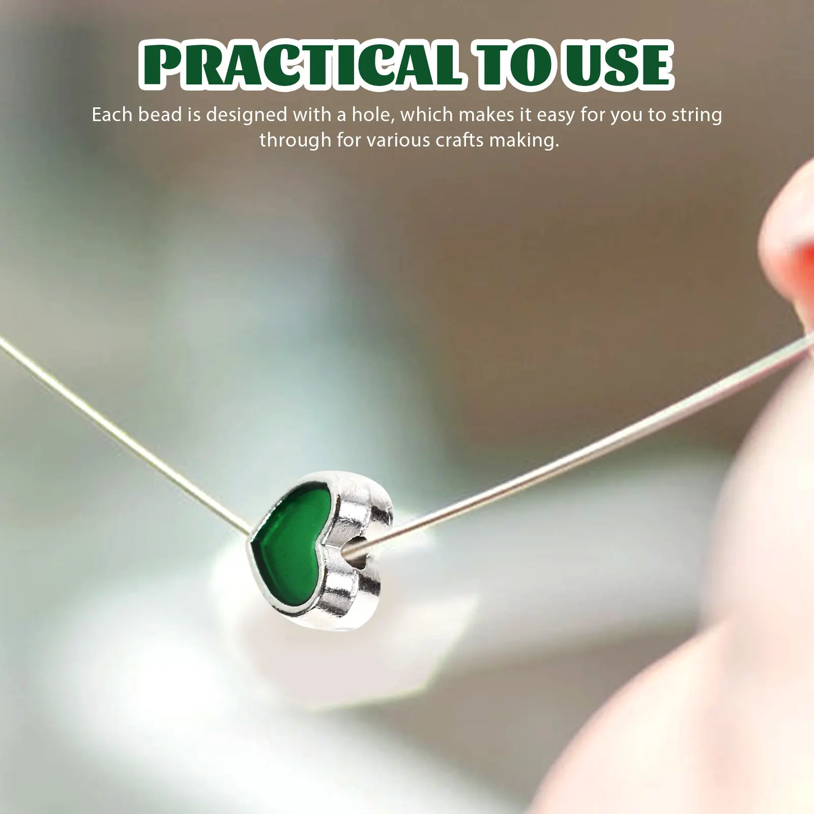 

100 шт. бусин-разделителей в форме сердца для изготовления украшений, поделок своими руками, ожерелий, браслетов, брошей, заколок для волос, декоративных принадлежностей