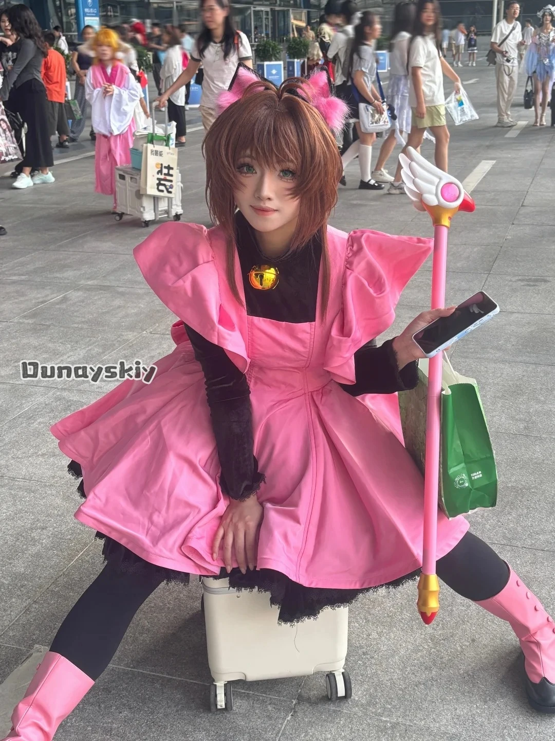 

Hemera@ACarRdCaptor Sakura Косплей Костюм Громовая карта Боевой наряд Черный кот Громовая карта Аниме Наряд Качественный дизайн Лолита