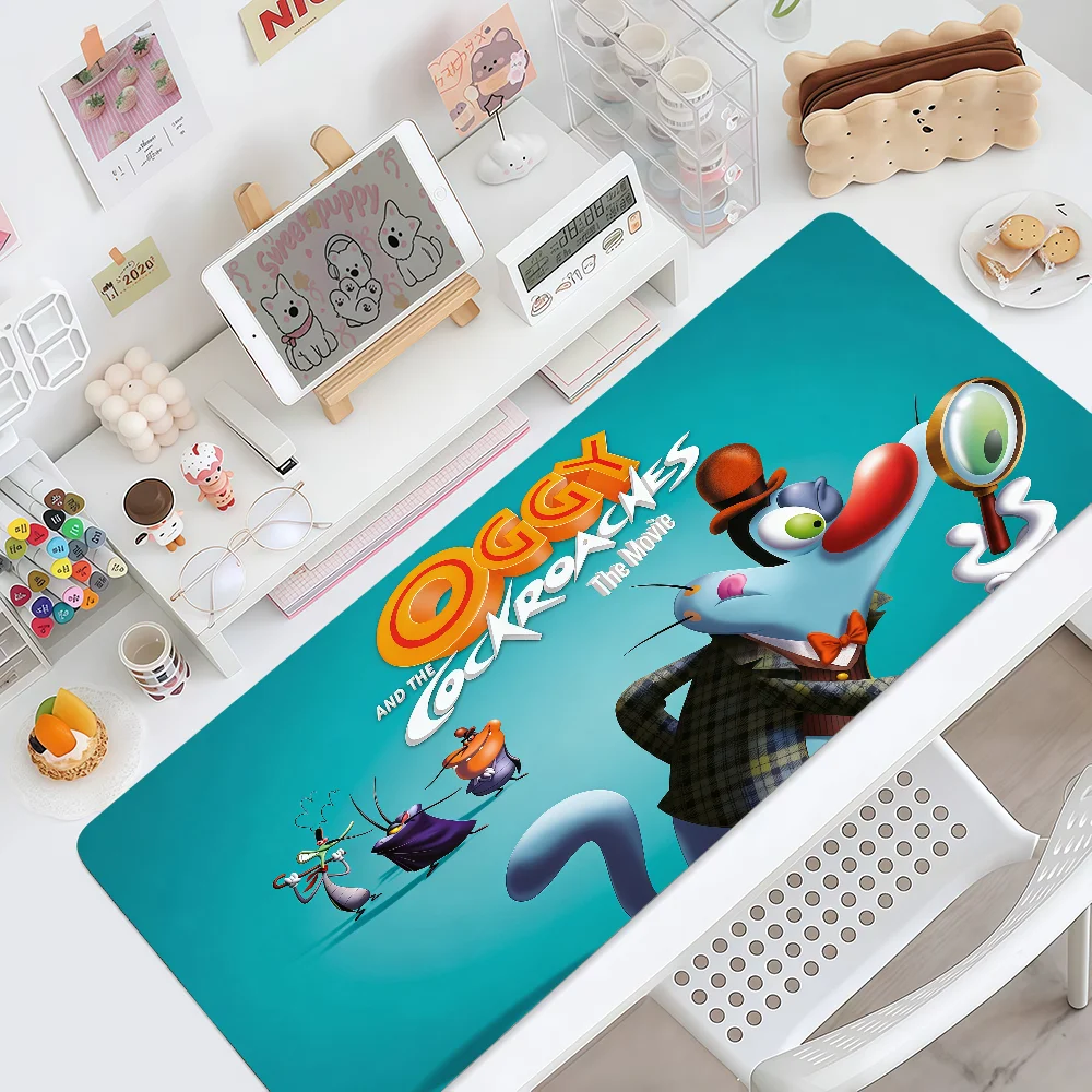 Oggy And The Cockroaches Mouse Pad Large Non-slip Lockedge Desktop Computer Desk Mat Keyboard MousePad Office Gamer Student