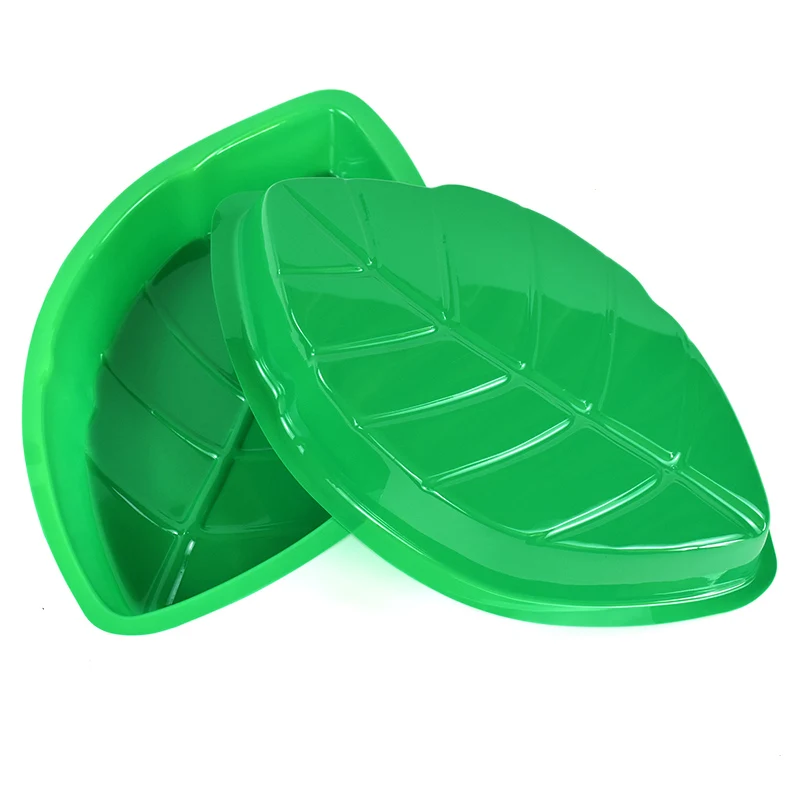 2/4/6 stücke grüne Palm blatt platte Popcorn Süßigkeiten Kekse Essen Tablett Platte für Hawaii Sommer Luau Geburtstag Hochzeits feier Dekorationen – Detail 6