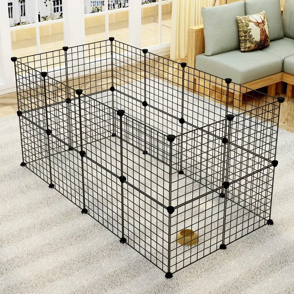 32 pieces of 2-layer barbed wire fence for pets - size of each piece is 35 * 35, Flat noodles fence tents for small animals