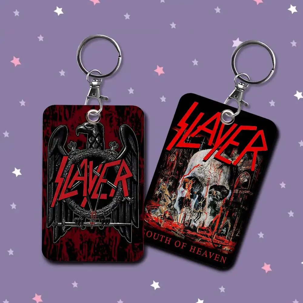 S-Slayers Band PU Soft Leather Rectangular Key Card Holder Induction Elevator Protection Cover Youth Faion Accory