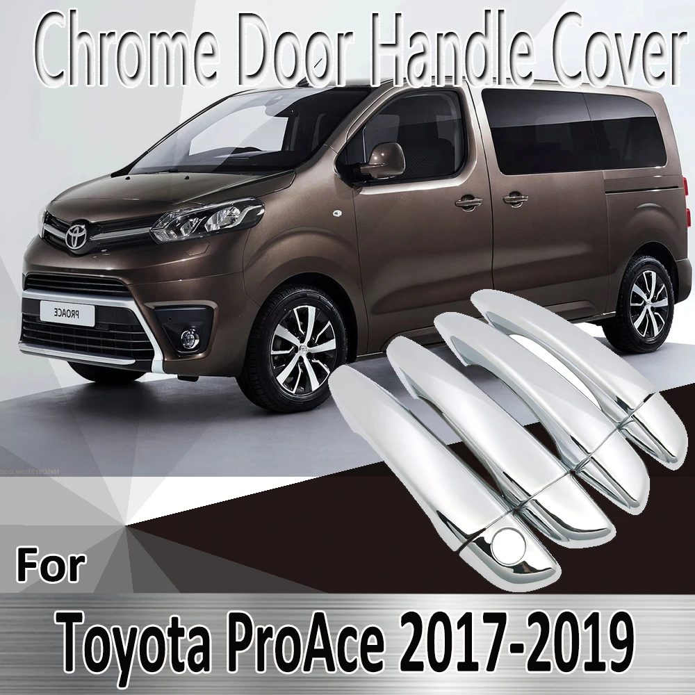 For Toyota ProAce 2017 2018 2019 Styling Stickers Decoration Chrome Door Handle Cover paint Refit Car Accessories