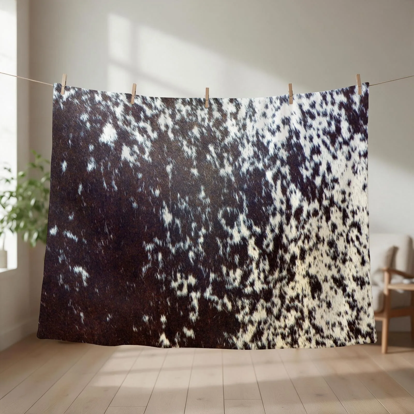 New Faux Spotted Cattle Throw Blanket for sofa Nap decorative Shaggy Blankets