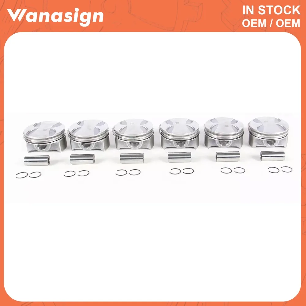 Set piston mesin & cincin rekreasi 92.9mm cocok 3.5 L untuk Mercedes Benz 272 M272 C350 W204 E350 W211 CLK350 GLK350 3.5L V6 GAS 2720304317