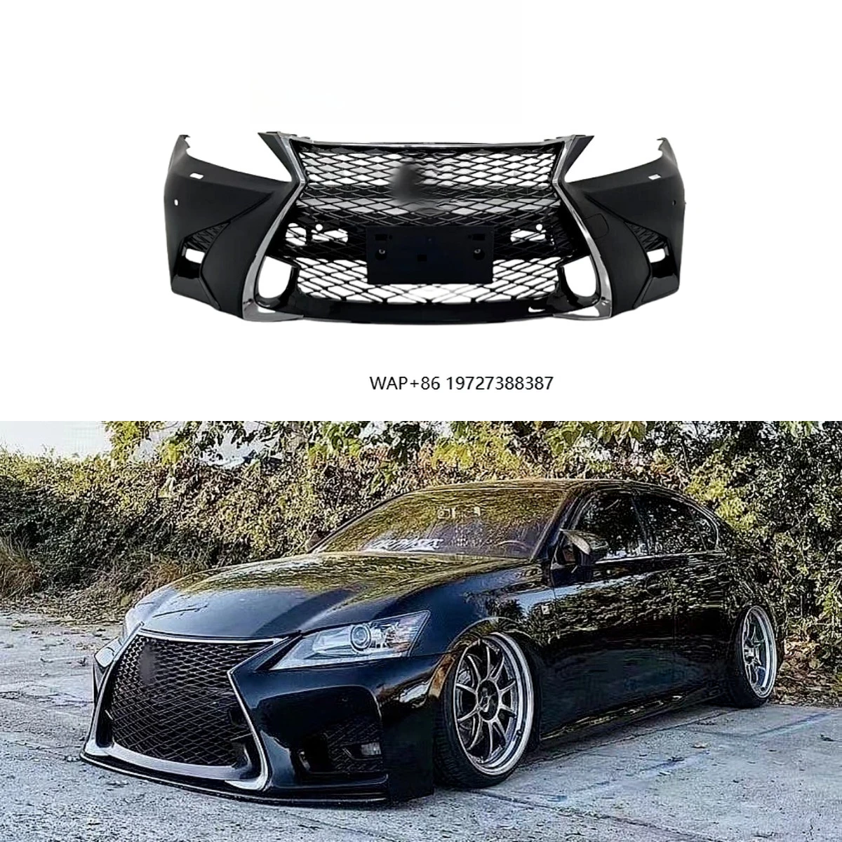 

KXY AG Style PP Material Matte Finish Front Bumper for GS250 GS300 GS350 GS500 2012-2016 Bumper Assembly Bodykit