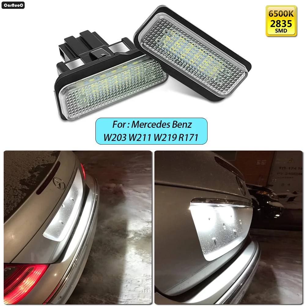 

2 шт. ультра яркие светодиодные фонари номерного знака для Mercedes Benz W203 W211 W219 R171