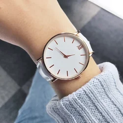 Fashion Women's Watch Minimalism Watches for Women Leather Band Quartz Wristwatches New Casual Ladies Watches Relojes Para Mujer