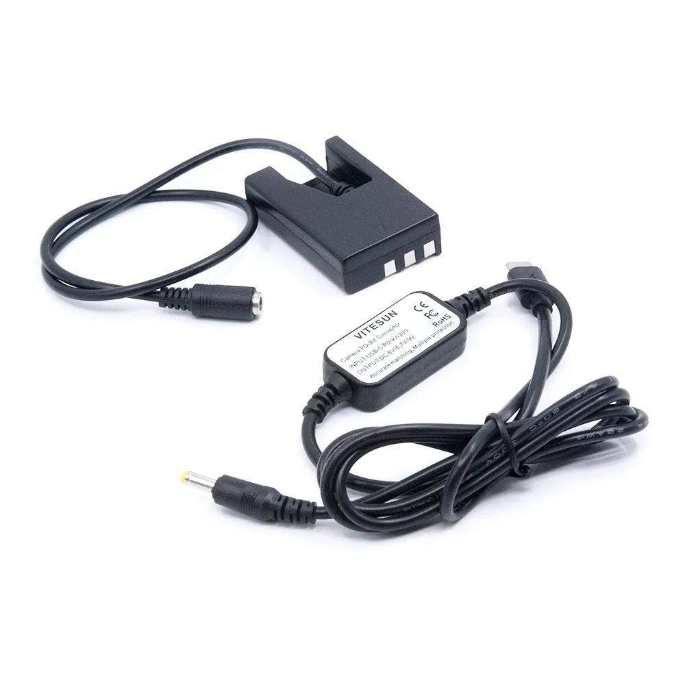 Vitesun USB نوع C محول الطاقة كابل الشاحن + EN-EL9 الدمية البطارية EP-5 لنيكون D40 D40X D60 D3000 D5000 كاميرا DSLR