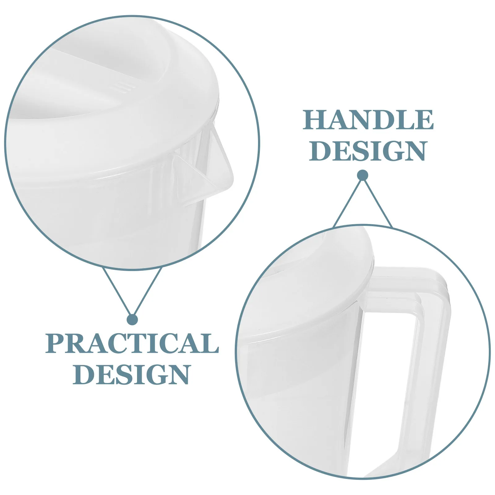 

5000ml Measuring Beverage Pitcher Plastic Cold Water Jug Heat Resistant Lid Large Capacity for Party Picnic Juice Milk Tea