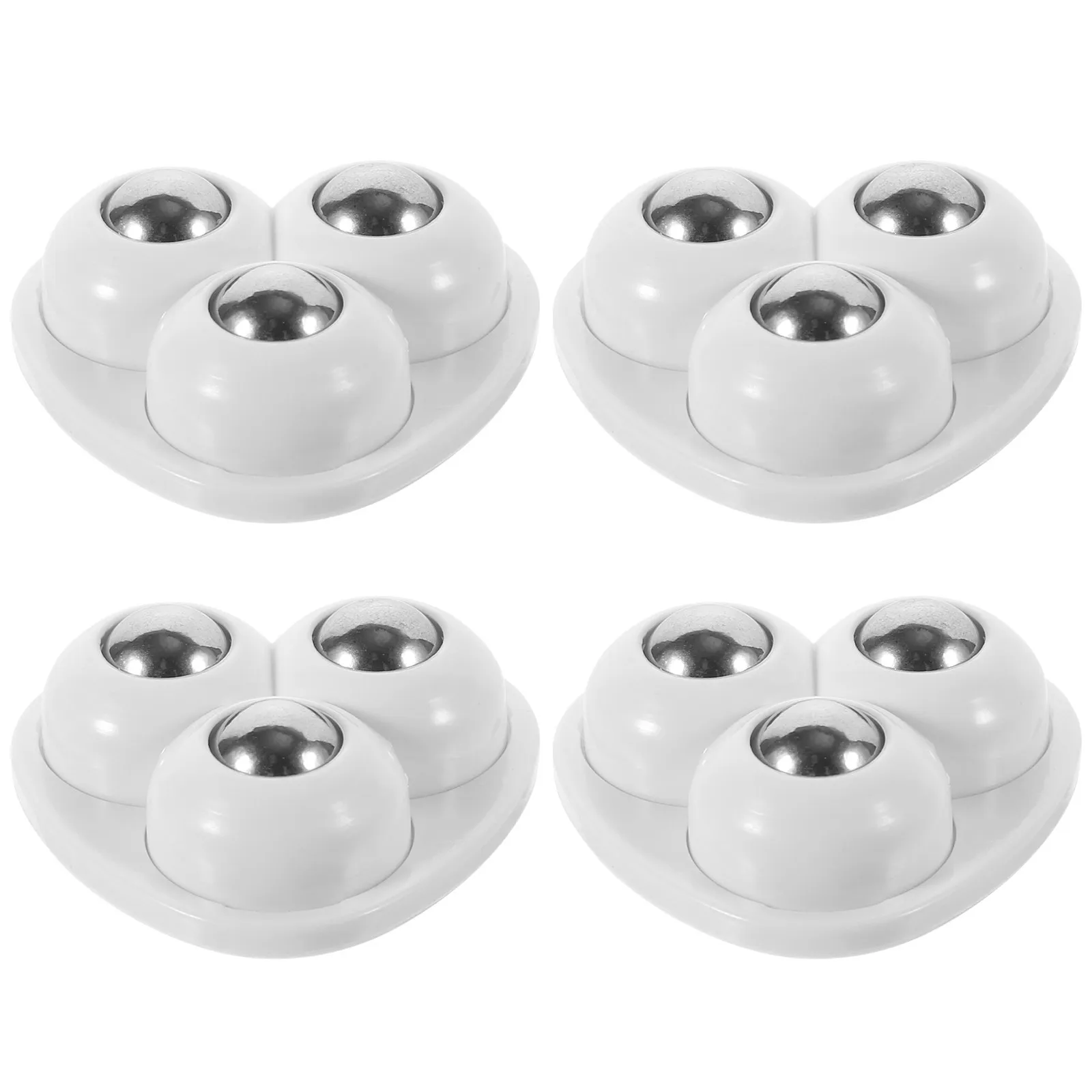 4Pcs Heavy Duty Adhesive Mount Universal Caster Wheels for Storage Boxes Garbage Bins Furniture Moving Silent Smooth Rotation