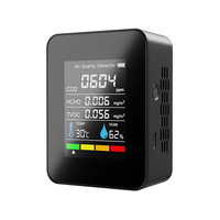 5 in 1 Portable Infrared Carbon Dioxide Detector CO2 Detector Temperature and Humidity Air Quality Monitor
