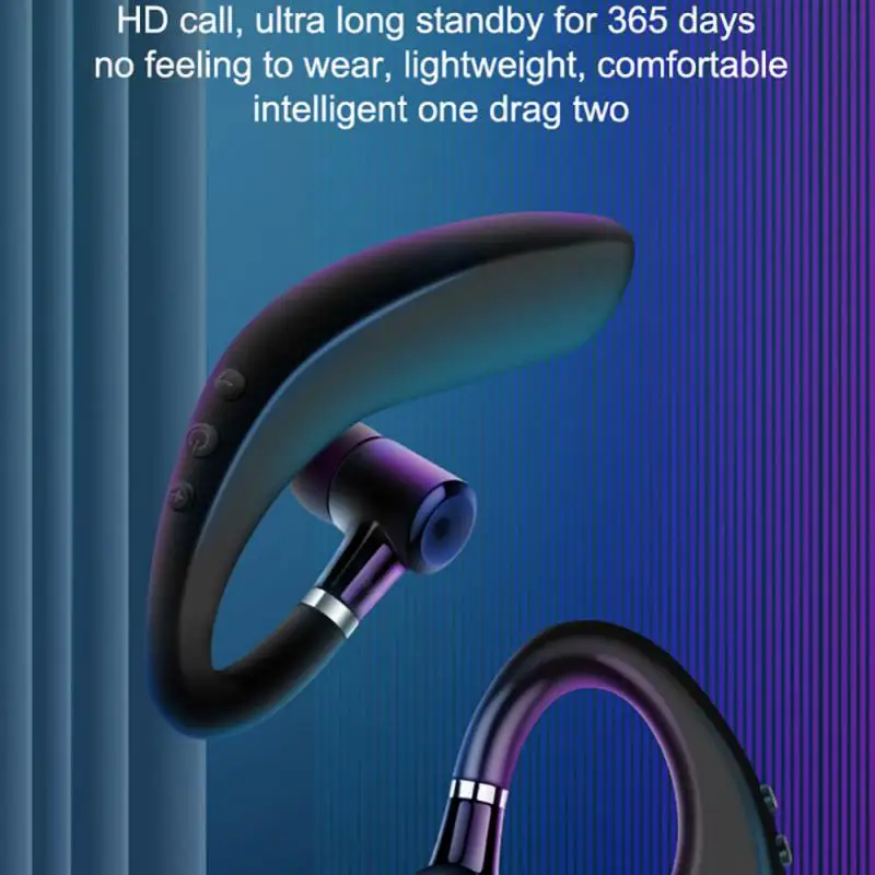 Wireless earphones with microphone for all smartphones, hands-free sports headphones with connection and microphone