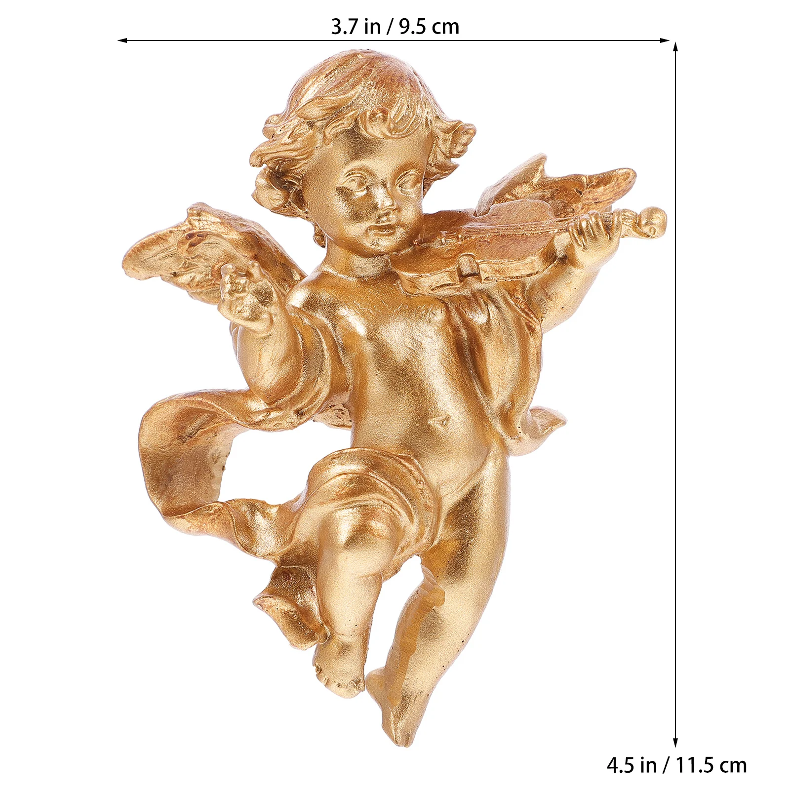 

1Pcs Golden Angel Sculpture Resin Ornament Vintage Angel Figure Decorative Statue for Office Shelf Desktop Resin Crafts