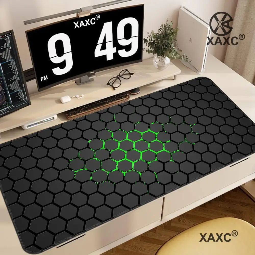 Large Gaming Moue Pad Hexagon XAXC Mouse Pad large keyboard mouse desk pad non-slip rubber gaming mouse pad laptop mouse carpet