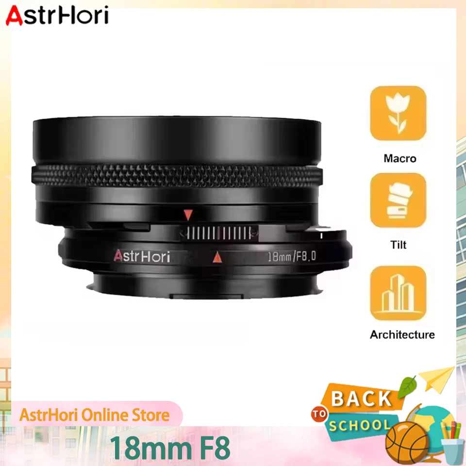 

AstrHori Tilt 18mm F8 Full Frame Manual Prime Wide-Angle Shift Lens for Sony E Nikon Z Canon RF L Mount Cameras