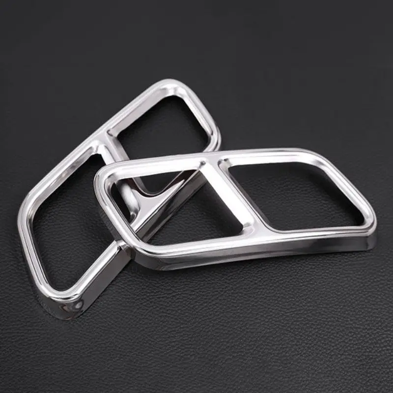 Stainless Steel For Mercedes Benz S Class W221 W222 C217 W251 X166 Car Accessories Tail Muffler Exhaust Pipe Output Cover Trim